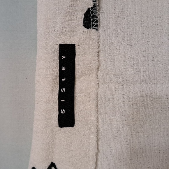 Sisley skirt size 42/6 white w/blue flowers - Picture 4 of 7